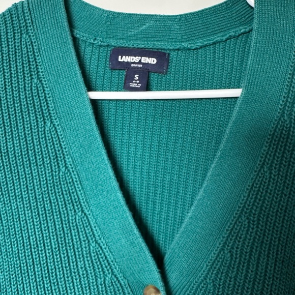 Boyfriend Style, Lands End Drifter Varsity V Relaxed Cardigan Sweater - Picture 8 of 8